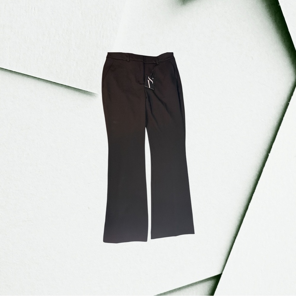 Simply Vera Wang Black Wide Leg Tailored Twill Pants High-Rise Size 12 NWT